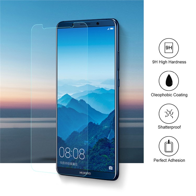 100PCS/Lot 0.3mm Tempered Glass Screen Protector for Huawei Mate 10 Lite / nova 2i / Maimang 6 / Honor 9i (India) Arc Edge-2