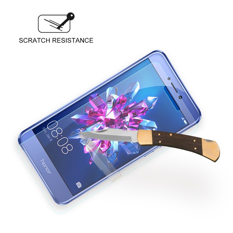100Pcs/Set 0.3mm Arc Edge Tempered Glass Screen Protector Guard Film for Huawei P8 Lite (2017) / Honor 8 Lite-3