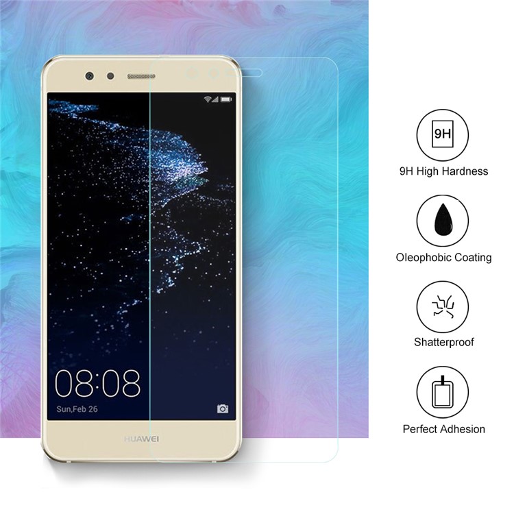 100Pcs/Set 0.3mm Arc Edge Tempered Glass Screen Protector Guard Film for Huawei P10 Lite-2