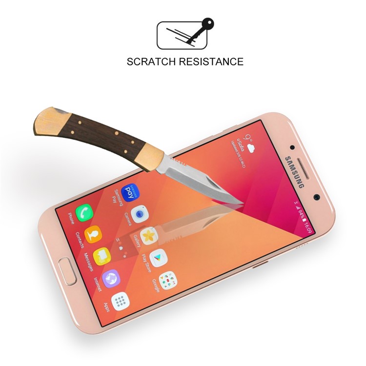 100Pcs/Set 0.3mm Arc Edge Tempered Glass Screen Protector Guard Film for Samsung Galaxy A5 (2017) SM-A520-3