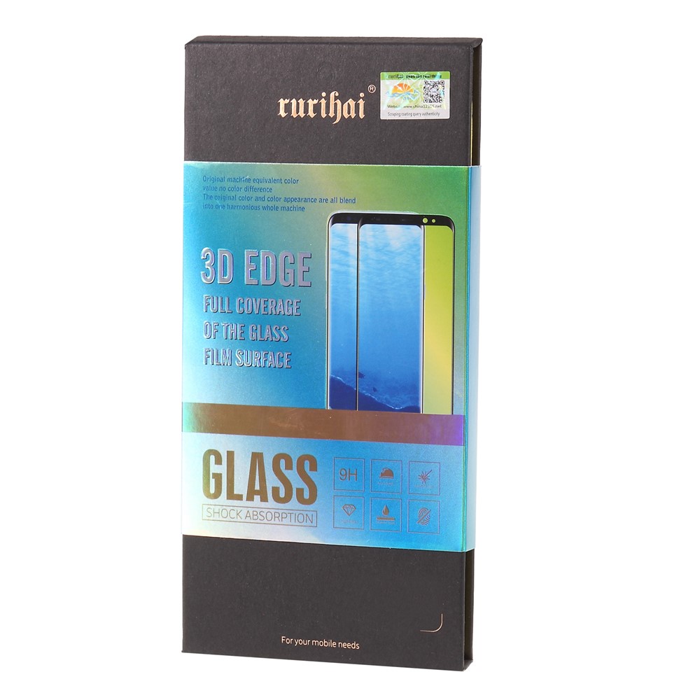 RURIHAI 9H 3D Edge Full Tempered Glass Screen Protector for Samsung Galaxy S8 G950 - Black-6