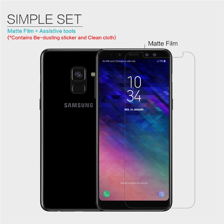 Film De Protection Anti-rayures Nillkin Matte Anti-rayures Pour Samsung Galaxy A8 (2018)