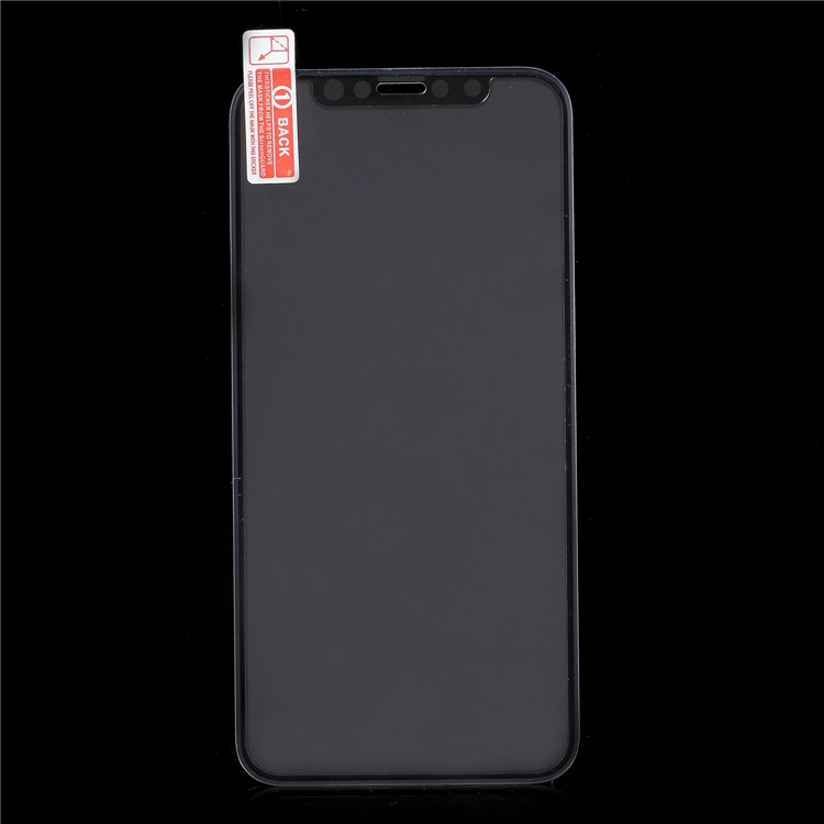 Complete Covering Arc Edge Silk Printing Tempered Glass Screen Protector with TPU Frame for iPhone X - Black-3