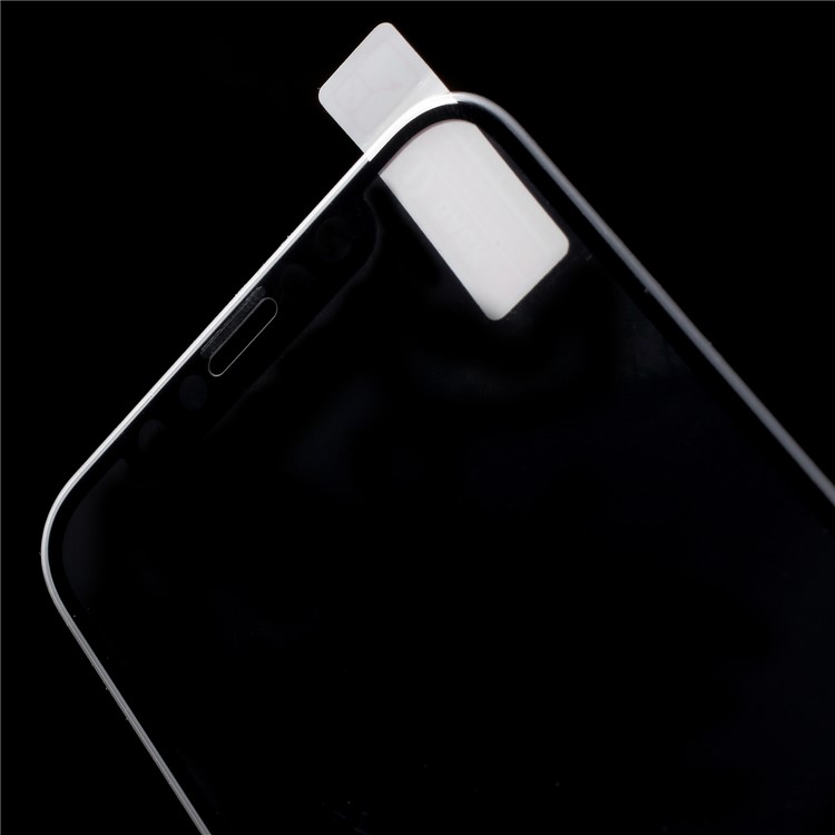 Complete Covering Arc Edge Silk Printing Tempered Glass Screen Protector with TPU Frame for iPhone X - Black-5