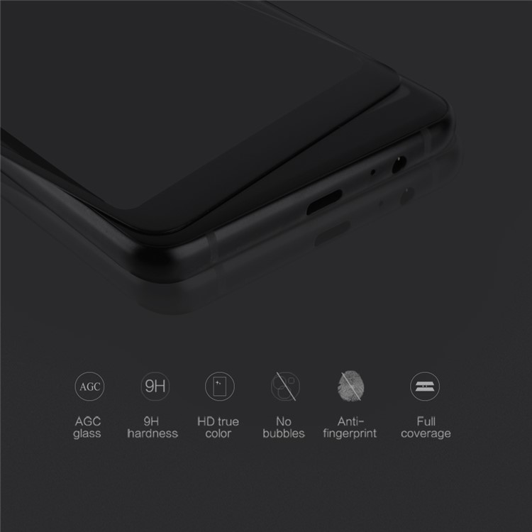 NILLKIN 3D CP+ Max for Samsung Galaxy A8+ (2018) Full Size Tempered Glass Screen Protector Anti-explosion - Black-2