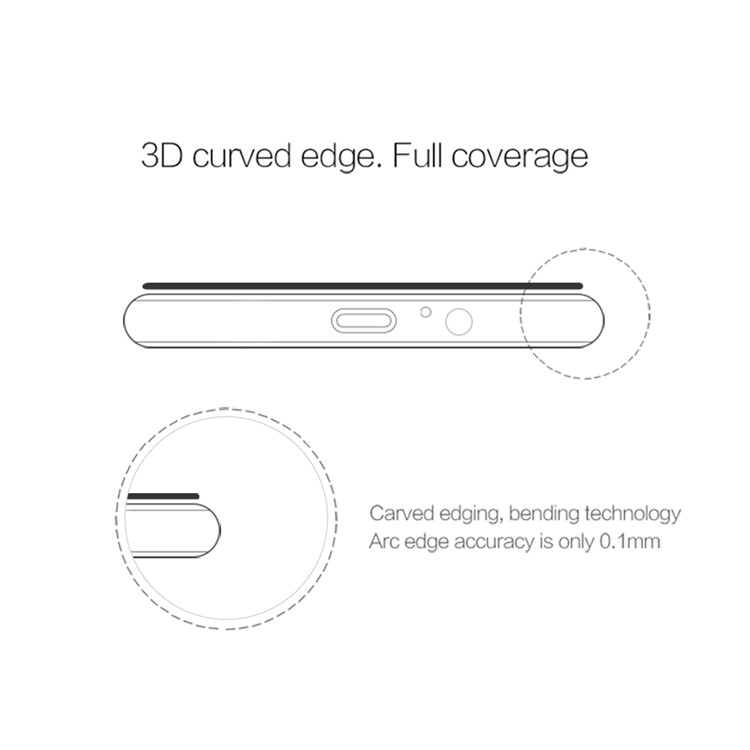 NILLKIN 3D CP+ Max for Samsung Galaxy A8+ (2018) Full Size Tempered Glass Screen Protector Anti-explosion - Black-5