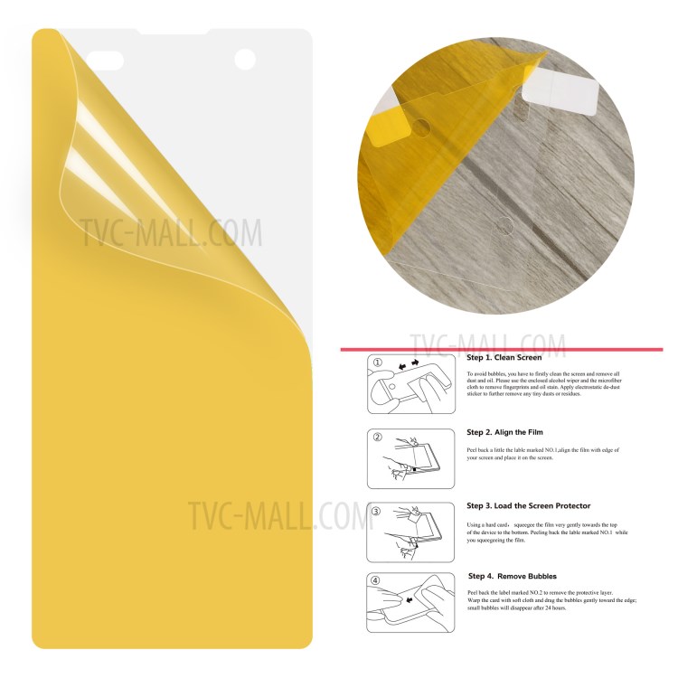 50PCS/Lot Soft Screen Protector Film Full Coverage for Sony Xperia XA / XA Dual-3