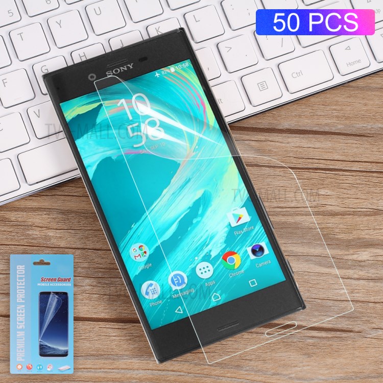 50PCS/Lot Soft Screen Protective Shield Film Full Coverage for Sony Xperia XZ Premium-1