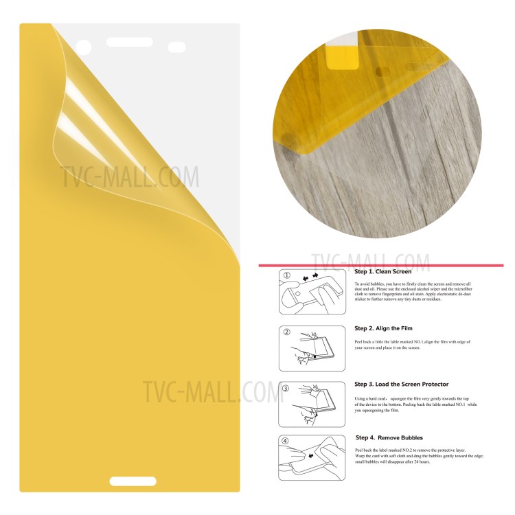 50PCS/Lot Soft Screen Protective Shield Film Full Coverage for Sony Xperia XZ Premium-3