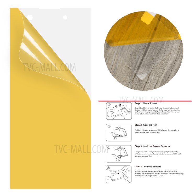 50PCS/Lot Full Coverage Soft Screen Protective Shield Film for Sony Xperia XA1 Plus-3