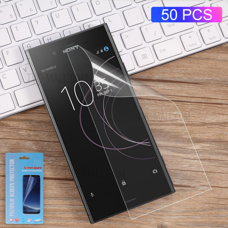 50Pcs/Set Full Coverage Soft Mobile LCD Screen Protector Films for Sony Xperia XZ1 Compact-1