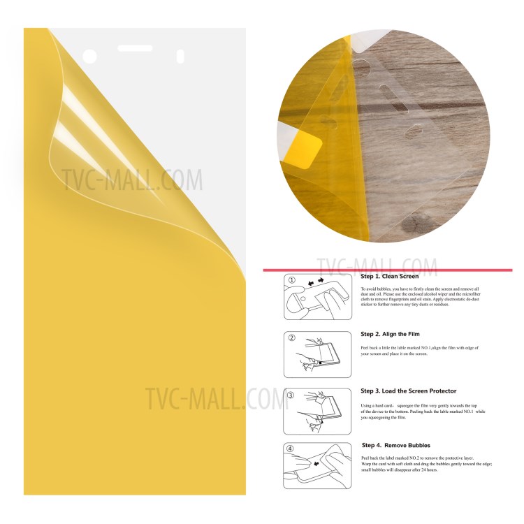 50Pcs/Set Full Coverage Soft Mobile LCD Screen Protector Films for Sony Xperia XZ1 Compact-4