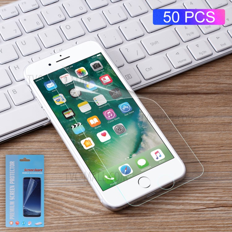 50Pcs/Set Full Coverage Soft LCD Screen Protector Films for iPhone 8 Plus 5.5 inch-1