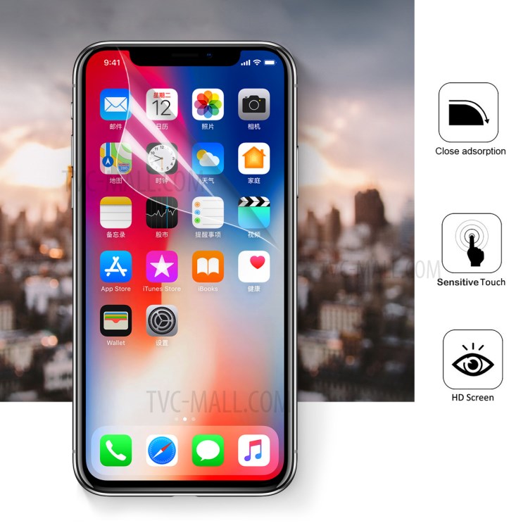 50Pcs/Set for iPhone X Soft Screen Protector Full Coverage Guard Films-3