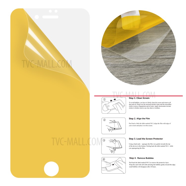 50Pcs/Set Complete Coverage Soft Screen Guard Films for iPhone 7 Plus 5.5 inch-3