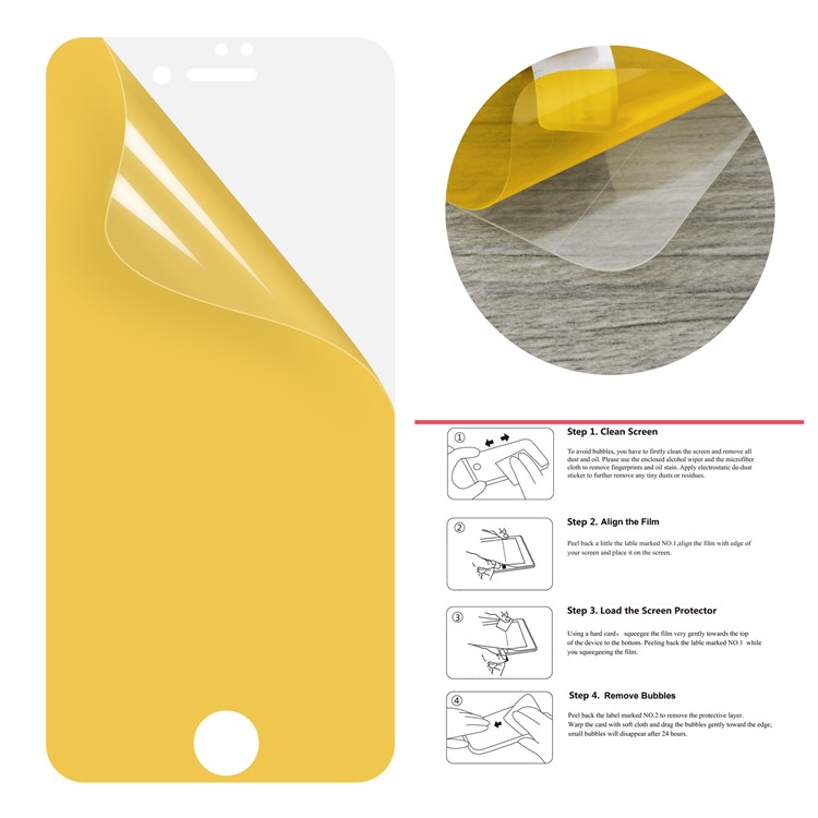 50 Teile / Satz Komplette Abdeckung Weichen Displayschutzfolien Für Iphone 7 4,7 Zoll-3
