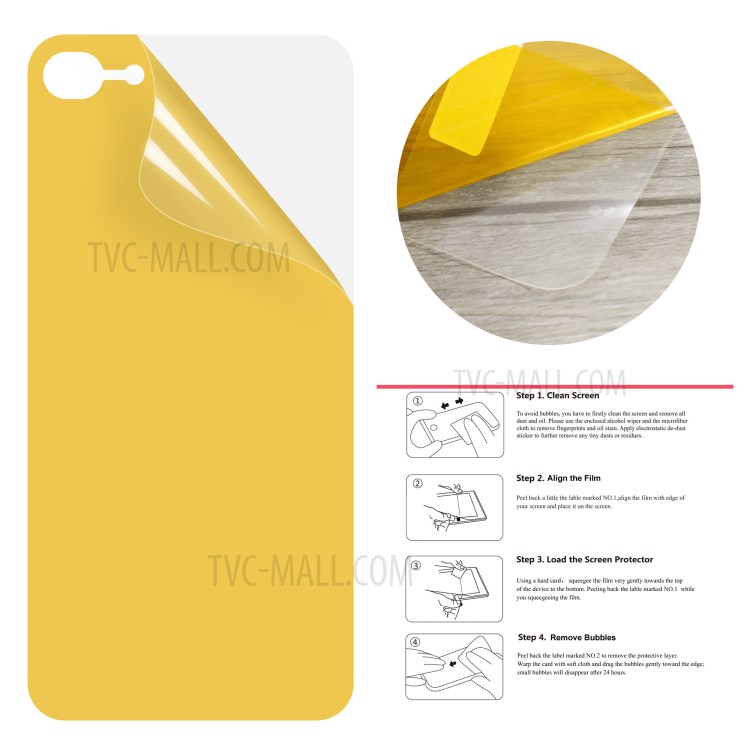 50Pcs/Set Complete Covering Soft Phone Back Protector Guard Films for iPhone 7 4.7 inch-2