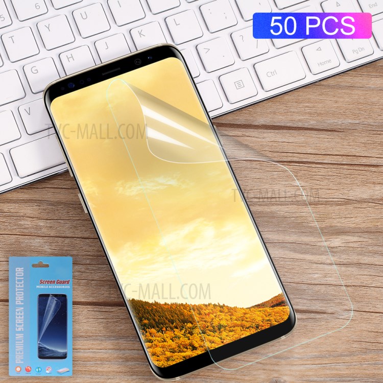50Pcs/Set Full Screen Cover Soft Mobile LCD Protector Films for Samsung Galaxy S8+ SM-G955-1