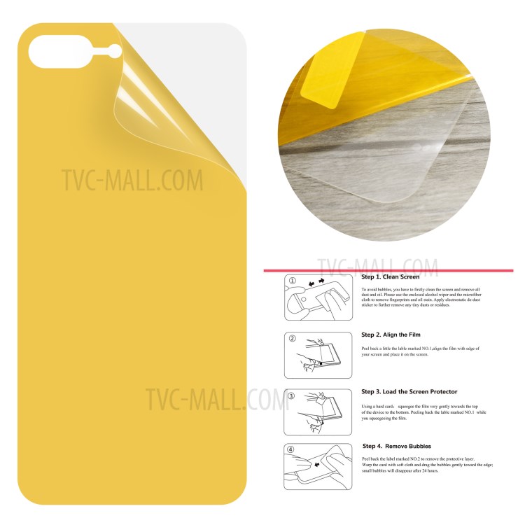 50Pcs/Set Full Coverage Soft Mobile Back Film Protector for iPhone 8 Plus 5.5 inch-3