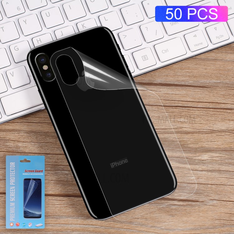 50 Pcs/Set PET Full Coverage Back Cover Protector Film for iPhone X-1
