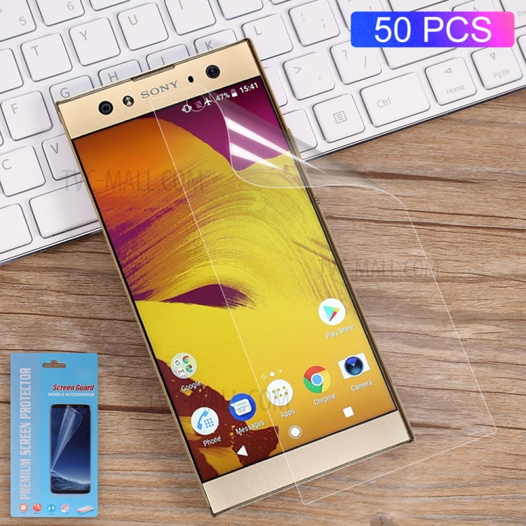 50Pcs/Set Full Coverage Soft Mobile LCD Screen Protector Films for Sony Xperia XA2 Ultra-1