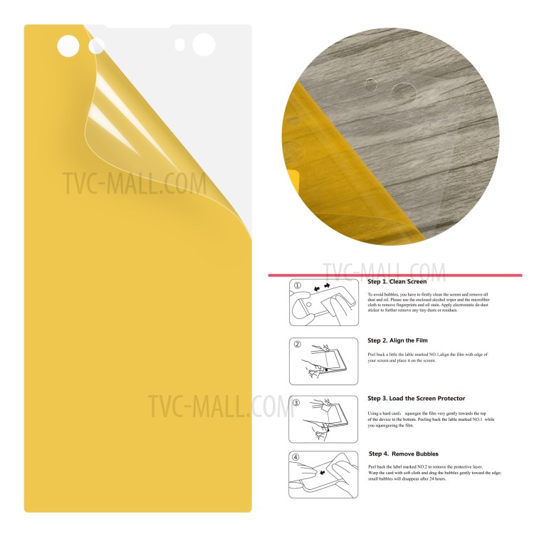 50Pcs/Set Full Coverage Soft Mobile LCD Screen Protector Films for Sony Xperia XA2 Ultra-3