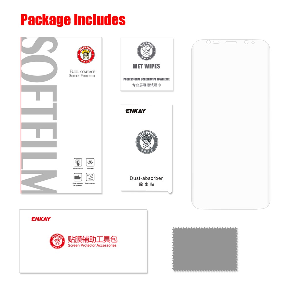 Película Impresa Curva Del Protector De La Pantalla Del ANIMAL DOMÉSTICO Ultra Claro Del ANIMAL DOMÉSTICO Completo Para La Galaxia S9 G960 De Samsung-4