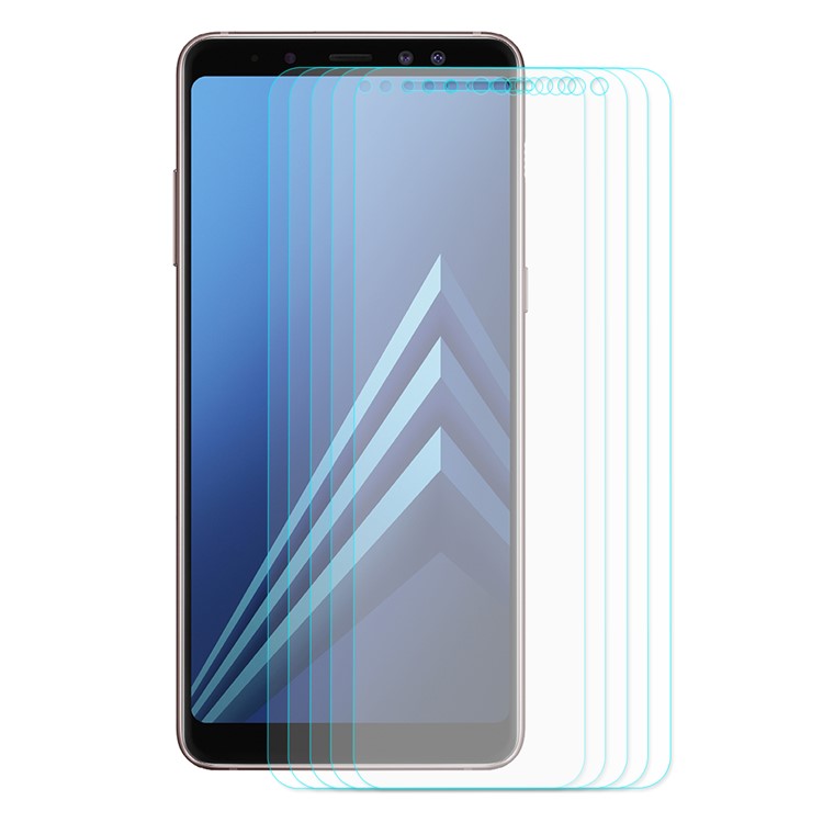 5Pcs HAT PRINCE for Samsung Galaxy A8 2018 Tempered Glass Screen Protector 0.26mm 9H 2.5D Arc Edge-2