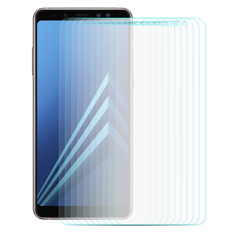 ENKAY 10Pcs/Set 0.26mm 9H 2.5D Arc Edge Tempered Glass Screen Protector for Samsung Galaxy A8+ (2018)-2