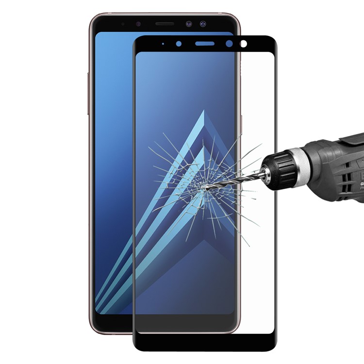 HAT PRINCE 0.26mm 9H 3D Curved Full Tempered Glass Screen Protector Guard Film for Samsung Galaxy A8+ (2018)-1