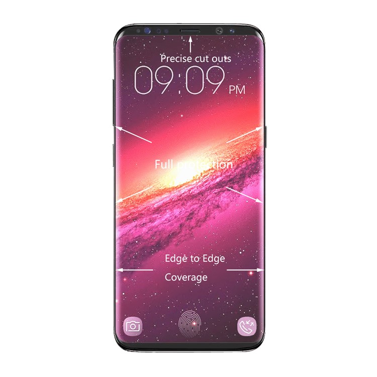 HAT PRINCE 3D Gebogen 0,26 Mm Vollabdeckung Gehärtetem Glas Displayschutzfolie Für Samsung Galaxy S9 - Transparent-3