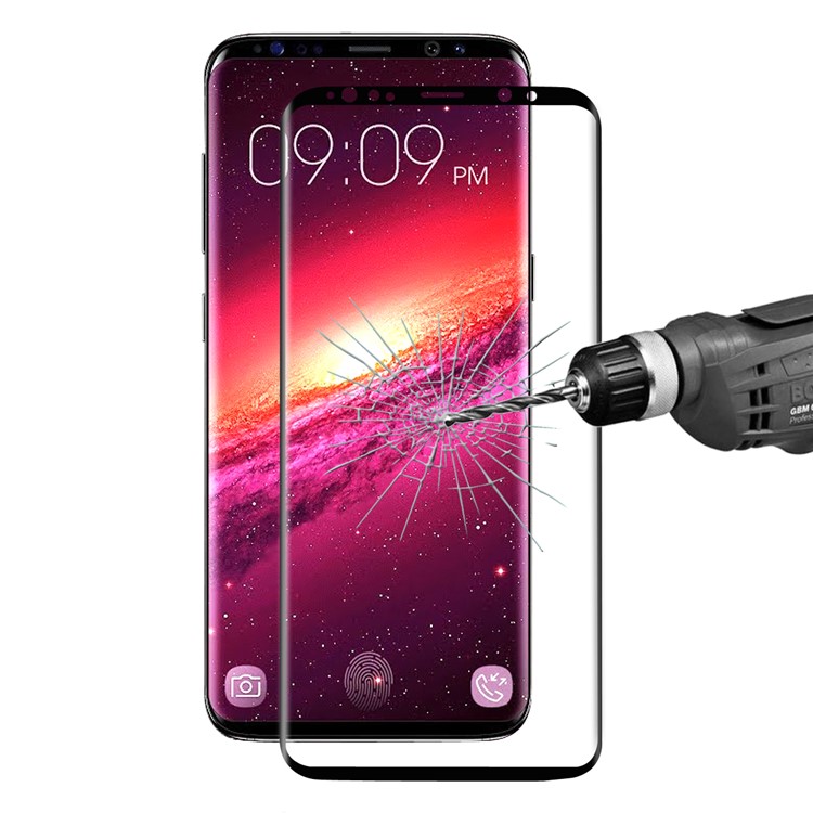 HAT PRINCE 0.26mm 9H 3D Curved Full Tempered Glass Screen Protector Guard Film for Samsung Galaxy S9+-1