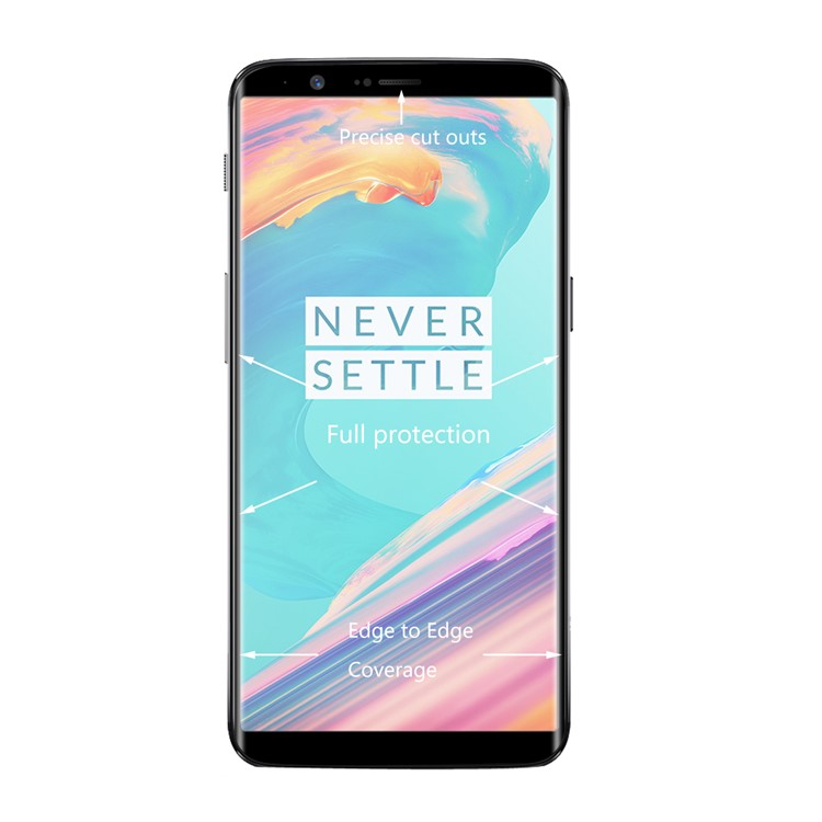 HAT PRINCE 0.26mm 9H 3D Curved Full Tempered Glass Screen Protector Guard Film for OnePlus 5T-3