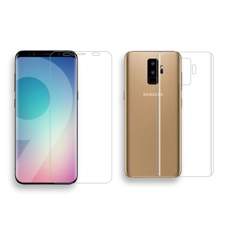 ANGIBABE Full Cover Soft PET Front + Back Mobile Protector Films for Samsung Galaxy S9 - Transparent-1