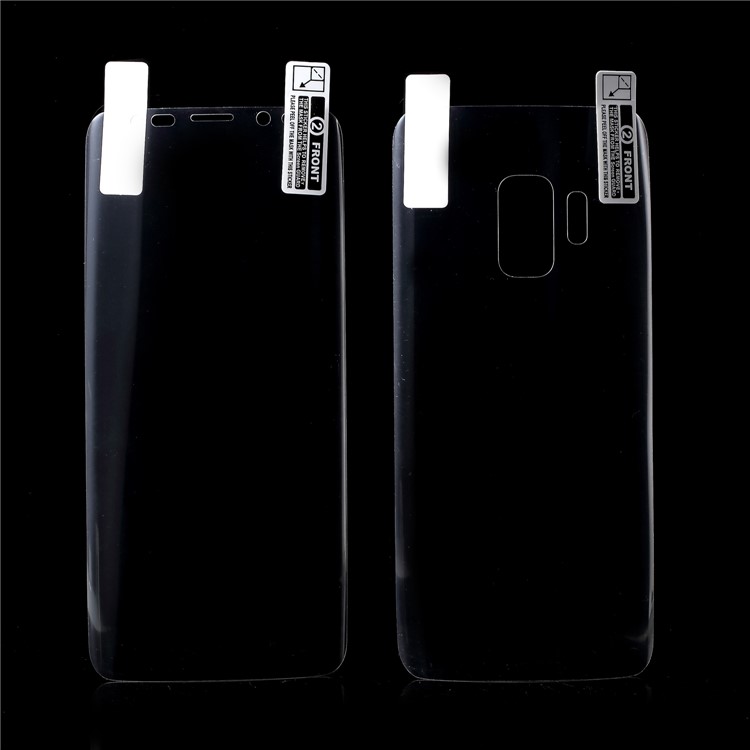 ANGIBABE Full Cover Soft PET Front + Back Mobile Protector Films for Samsung Galaxy S9 - Transparent-2