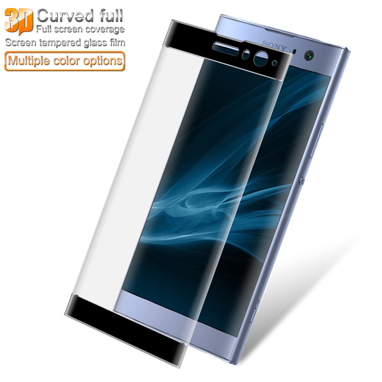 IMAK for Sony Xperia XA2 3D Curved Tempered Glass Full Screen Coverage Protector - Black-2