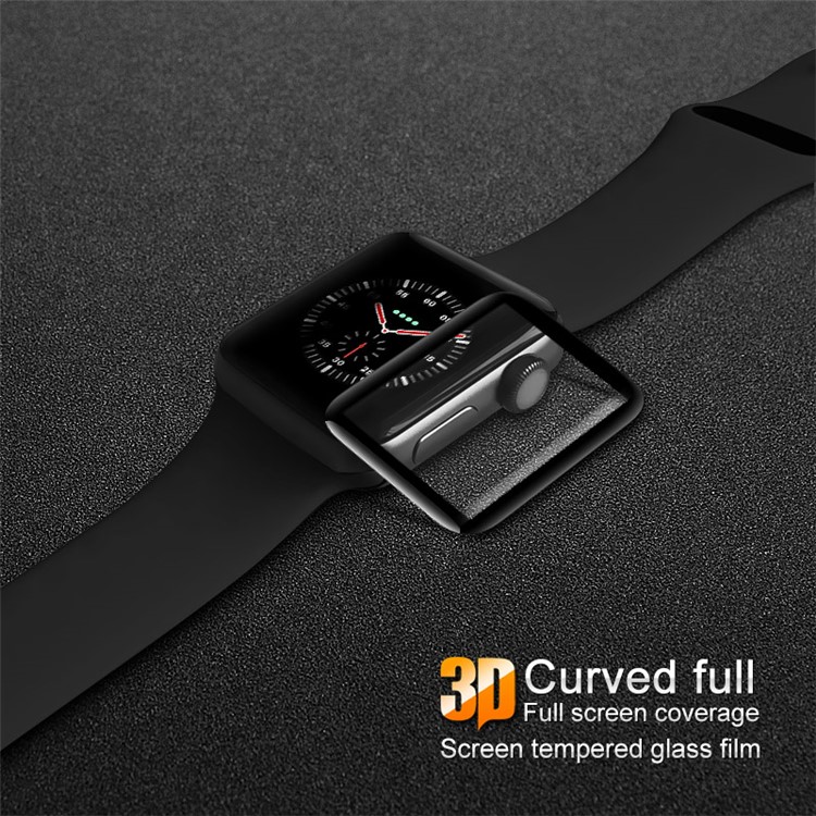 IMAK 3D Curved Full Cover Tempered Glass Screen Protector Film for Apple Watch Series 3/2/1 38mm-3