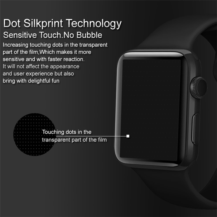 IMAK 3D Curved Full Cover Tempered Glass Screen Protector Film for Apple Watch Series 3/2/1 38mm-4
