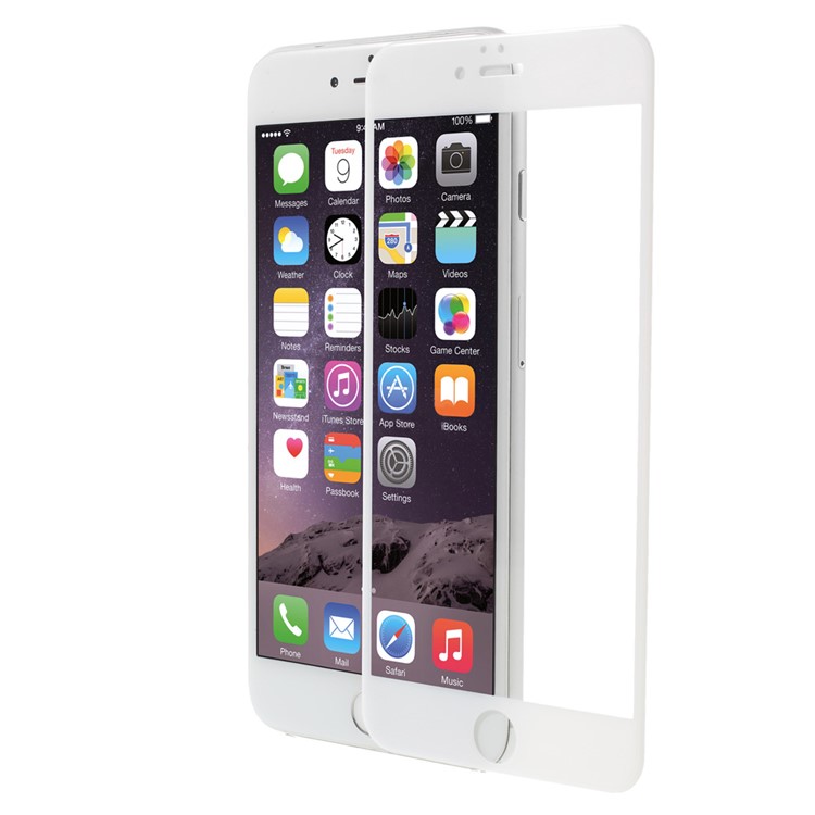 PDGD for iPhone 6 6s Full Size Tempered Glass 3D Curved Screen Guard 0.3mm - White