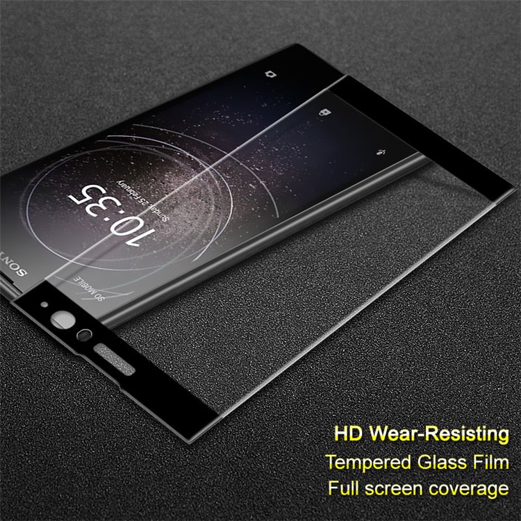 IMAK Complete Coverage Tempered Glass Protector Film for Sony Xperia XA2 - Black-1