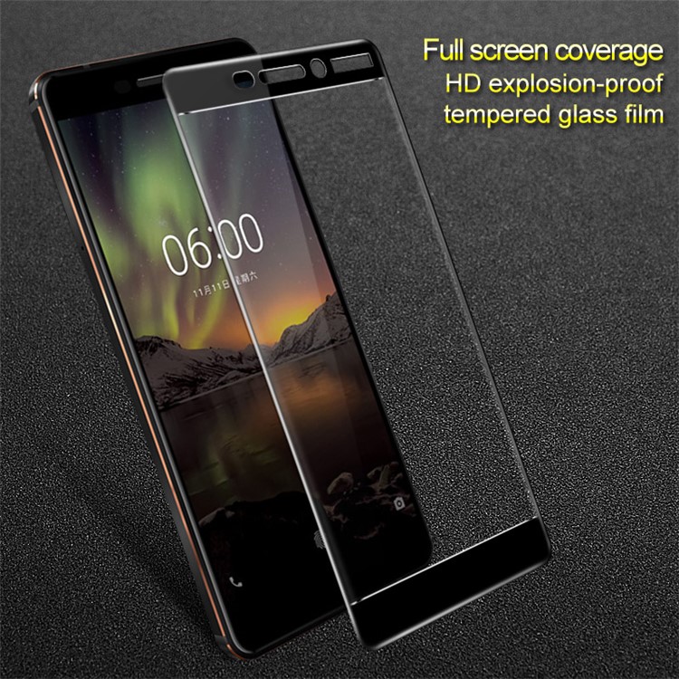 IMAK Complete Coverage Tempered Glass Protector Film for Nokia 6 (2018)-3