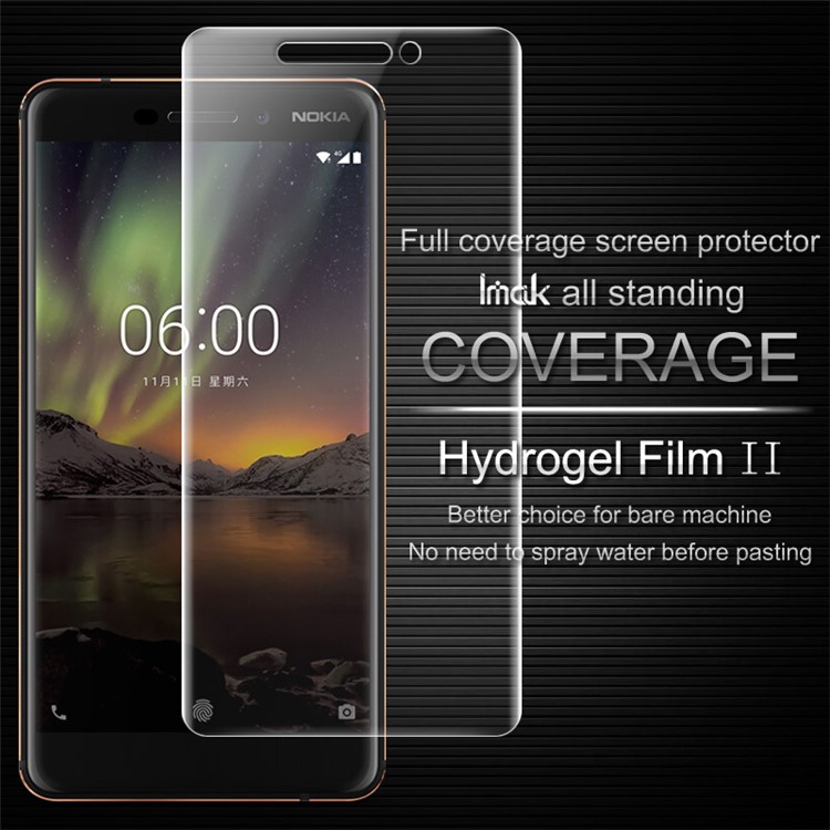 IMAK Soft Clearer Hydrogel Film II for Nokia 6 (2018) Full Covering Front Screen Protector Film-2
