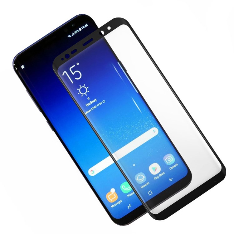 LENUO DF 0.3mm 9H 3D Tempered Glass Full Size Screen Protector for Samsung Galaxy S9 - Black-1
