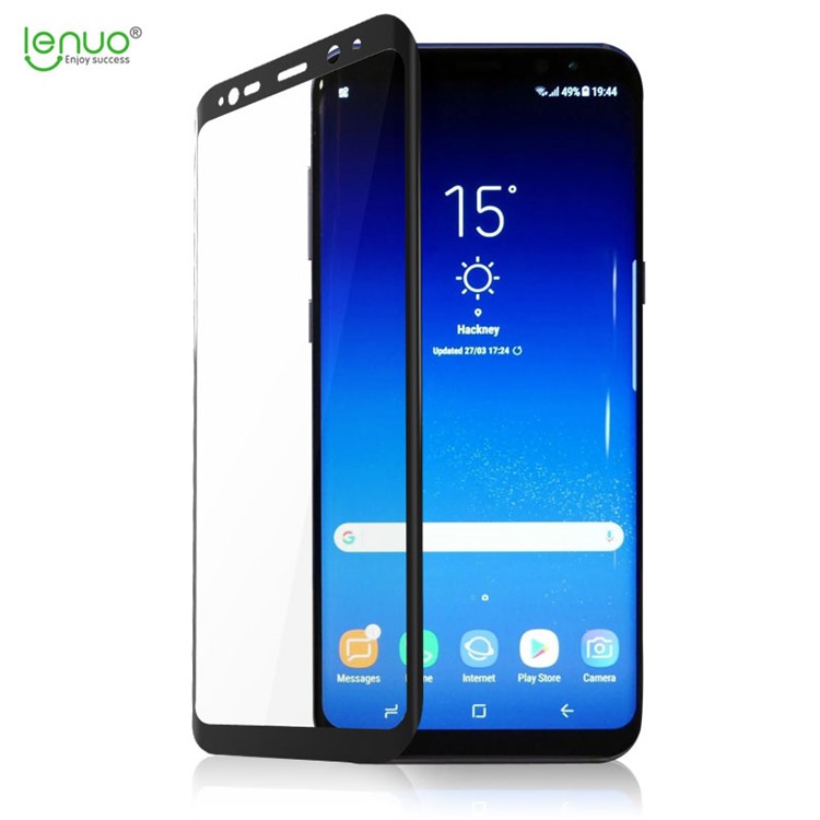 LENUO DF 0.3mm 9H 3D Tempered Glass Full Size Screen Protector for Samsung Galaxy S9 - Black-4