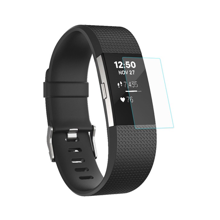 HAT PRINCE 0.2mm 9H 2.15D Arc Edge Tempered Glass Screen Protector Film for Fitbit Charge 2-1