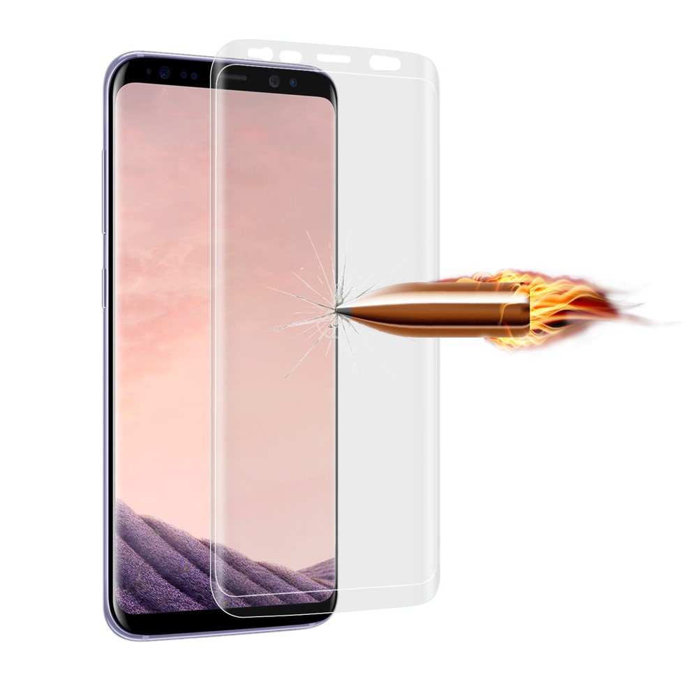 ANGIBABE 0.26mm Transparent Full Size Curved Tempered Glass Screen Film for Samsung Galaxy S9+-5