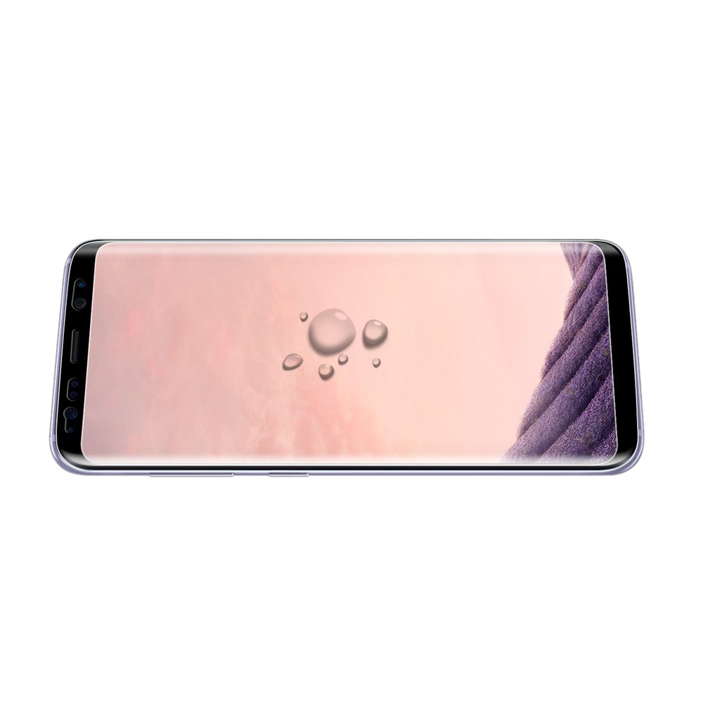 ANGIBABE 0.26mm Transparent Full Size Curved Tempered Glass Screen Film for Samsung Galaxy S9+-6