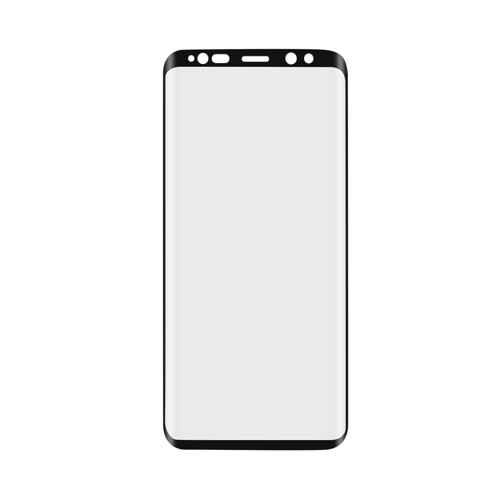 Angibabe Para Samsung Galaxy S9 Plus G965 0.26mm 9H Protector De Pantalla Completa De Vidrio De Estampado De Seda Curvado - Negro