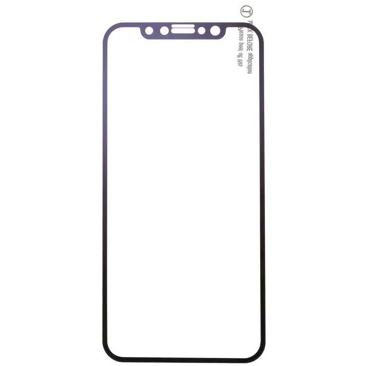 ANGIBABE Silk Print Anti-blue-ray Tempered Glass Screen Shield Film for iPhone X-1