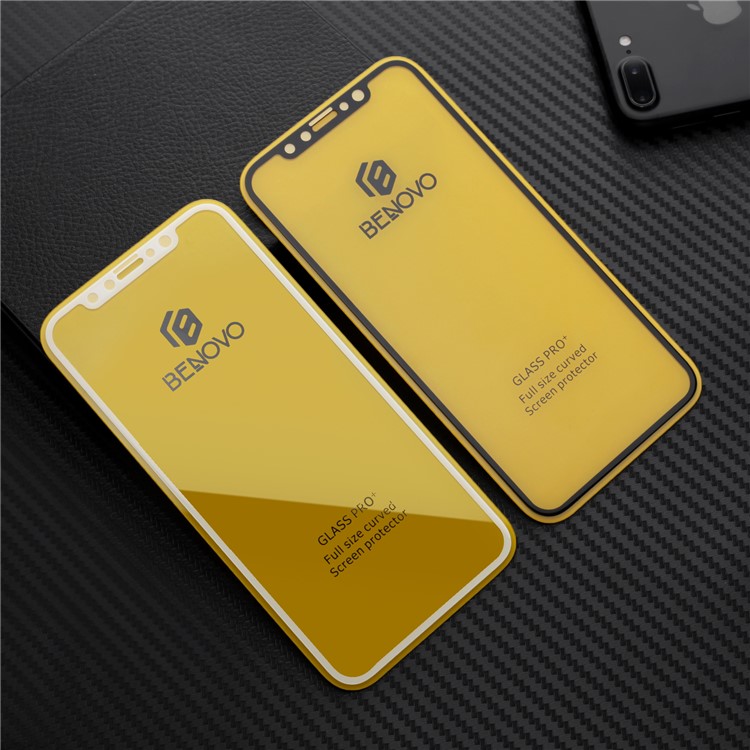 BENOVO 2D 9H Tempered Glass Full Coverage Screen Protector for iPhone X - Black-2
